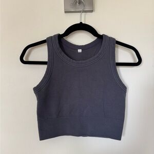 Gray Sleeveless Women's Workout Top